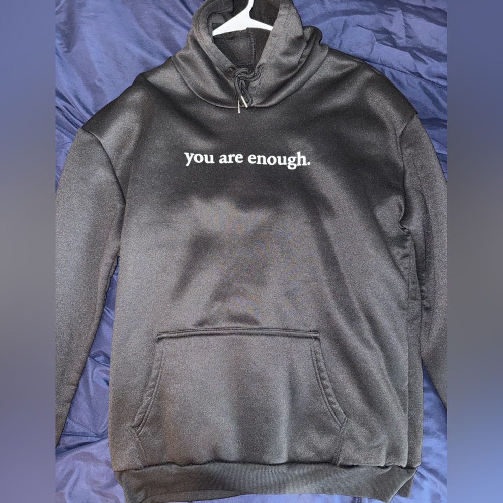 Black "you are enough." Hoodie